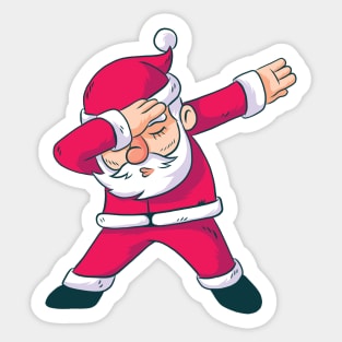 Dabbing Santa Claus Sticker